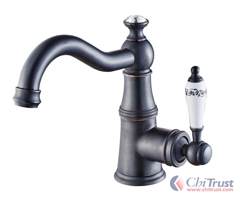 Polished Basin Faucet Mixer Black 218C